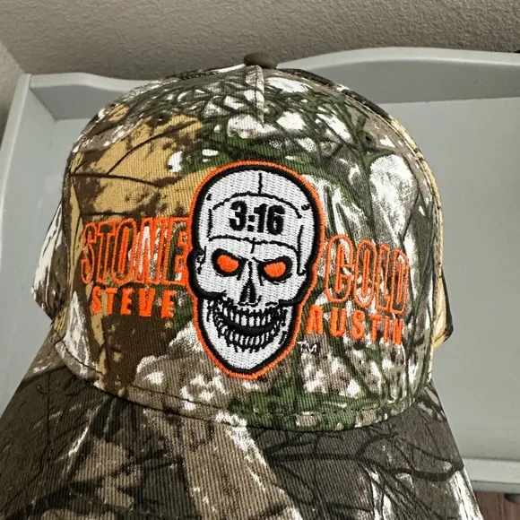 Stone Cold Steve Austin 3:16 Camouflage Cap with Logo - Picture 7 of 7